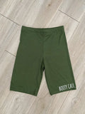 HRS. - "BOOTY CALL" BIKER SHORTS (OLIVE)