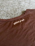HRS. - "RESPECT BLACK PSSY" CROP TOP (BROWN)