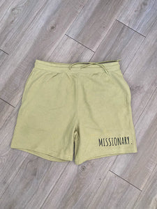 HRS. - "MISSIONARY" TERRY SHORTS (SAGE)