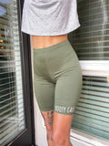HRS. - "BOOTY CALL" BIKER SHORTS (OLIVE)