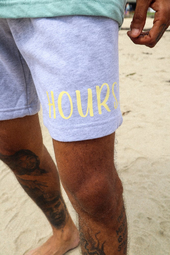 HRS. - SUMMER APPOINTMENT SWEAT SHORTS (GREY/YLLW)